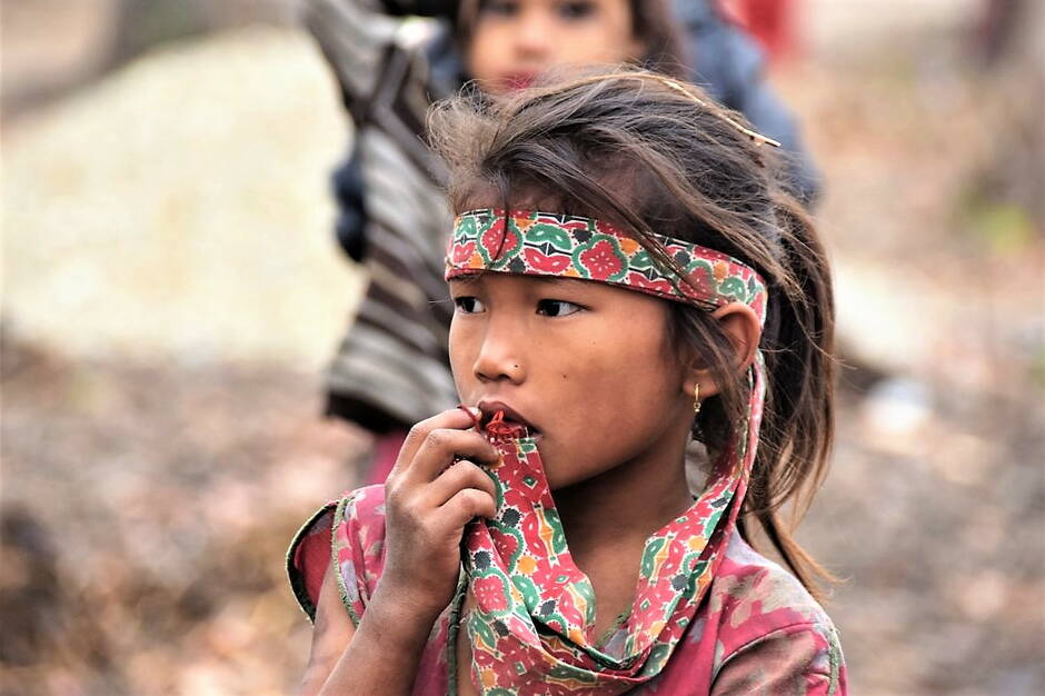 Enfants Chepang à Cisapani