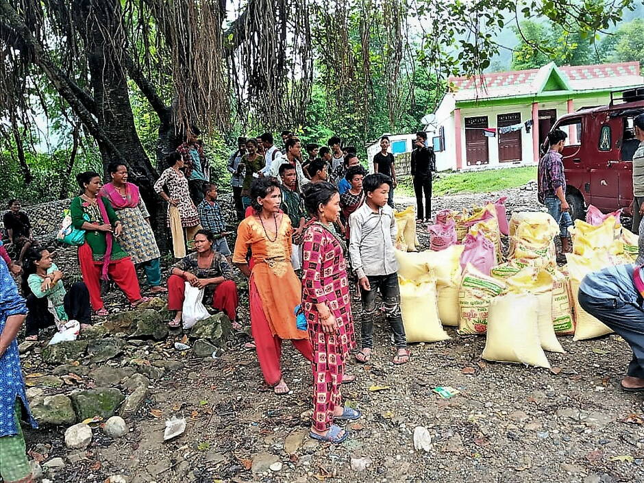 Food distribution in Wasbang