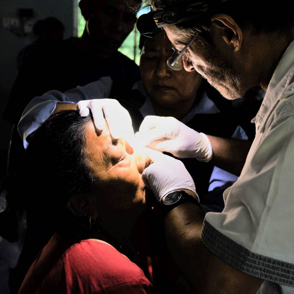 Eye surgery in the Health Camp