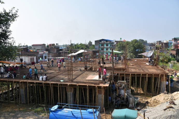 The new Ratnangar Hospital is growing