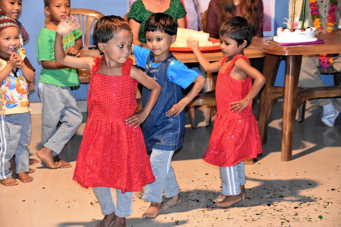 Dancing at Antyodaya School