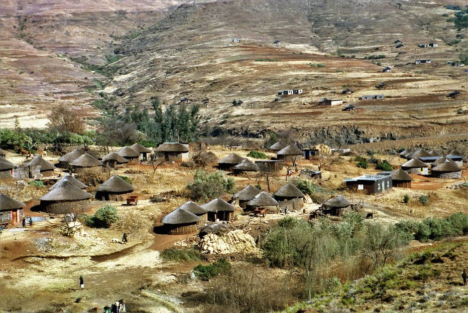 Village near Thaba Tseka, Lesotho