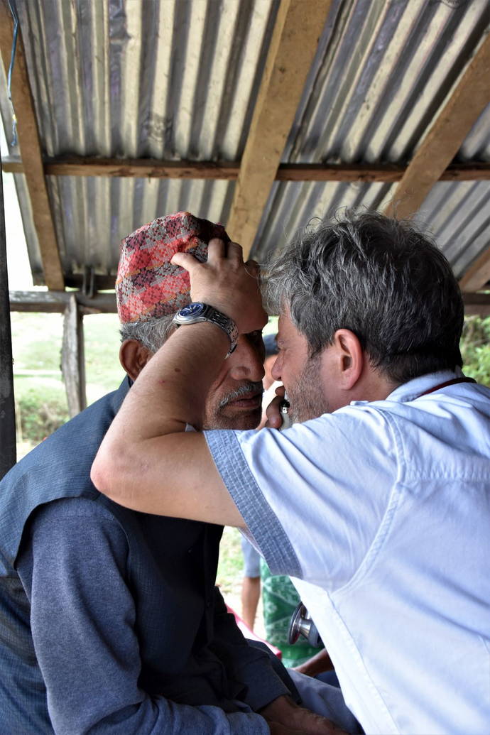 Examining the Eye, Camp near Rapti River